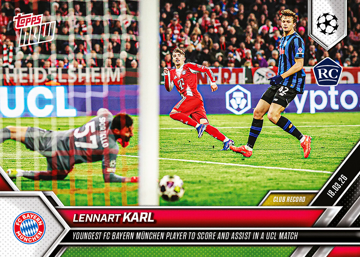 Lennart Karl - 2025-26 UCL Topps NOW® - Card 111 - PR: 2646