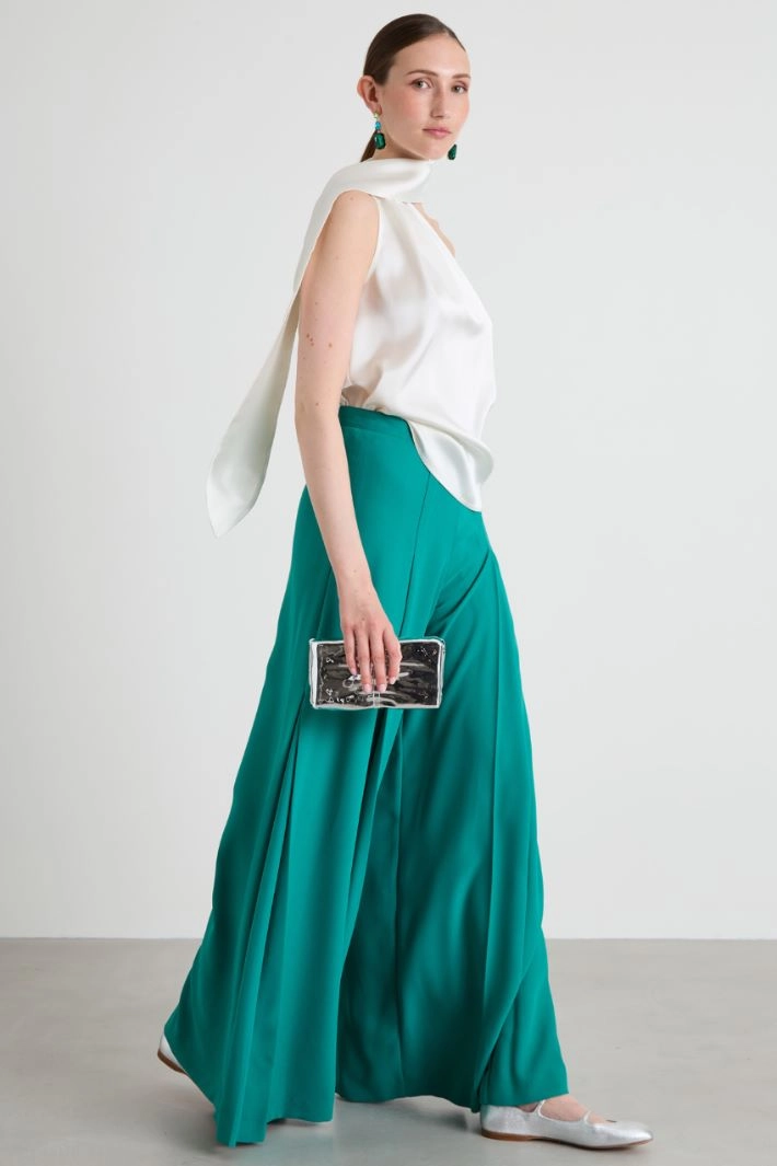 One shoulder top with scarf - PEARL