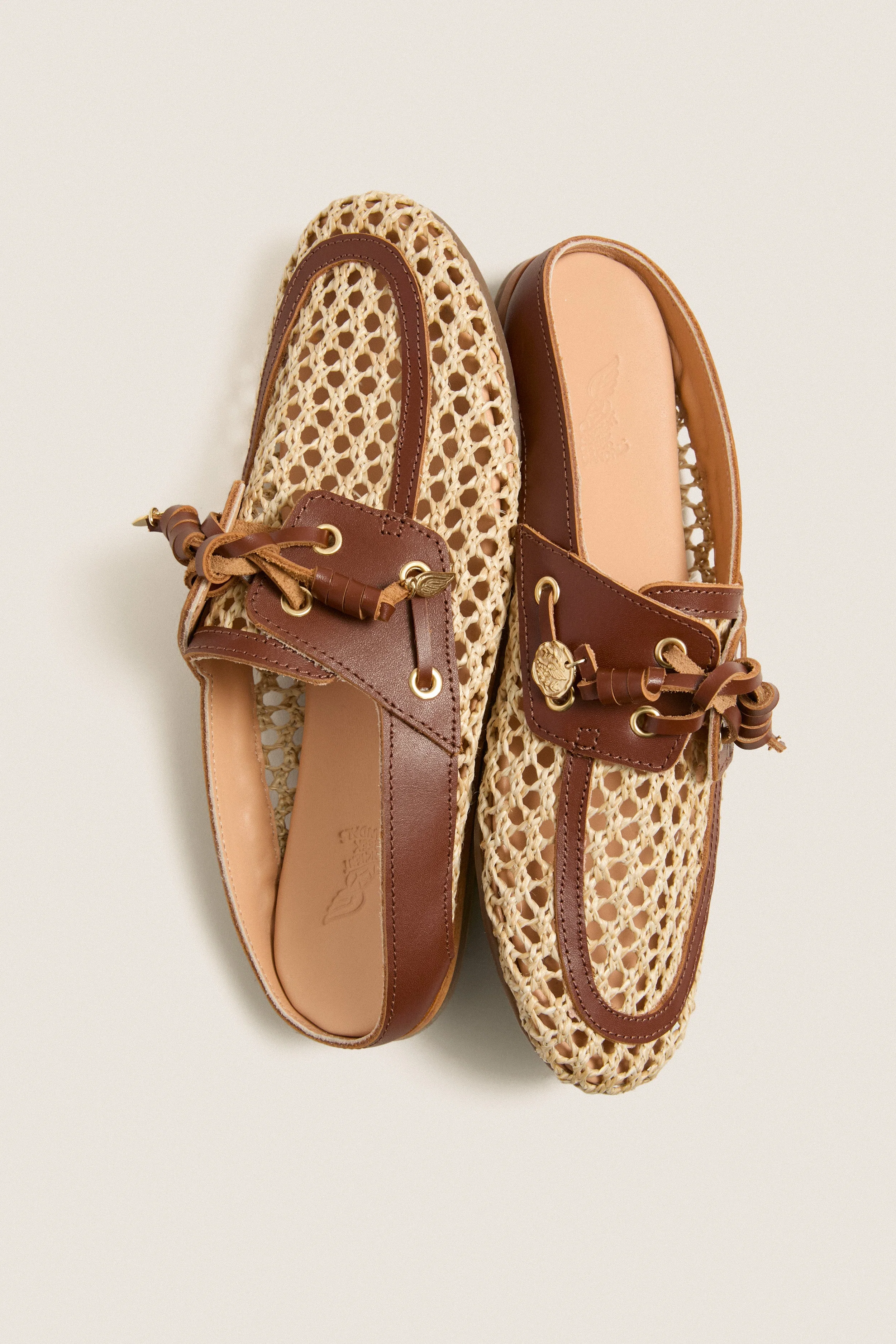 Natural Crochet Naveta Loafers