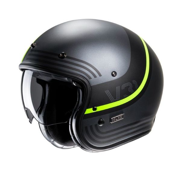 HJC V31 jet helmet - BYRON - Gray / YellowRef: Hj1049-C61461