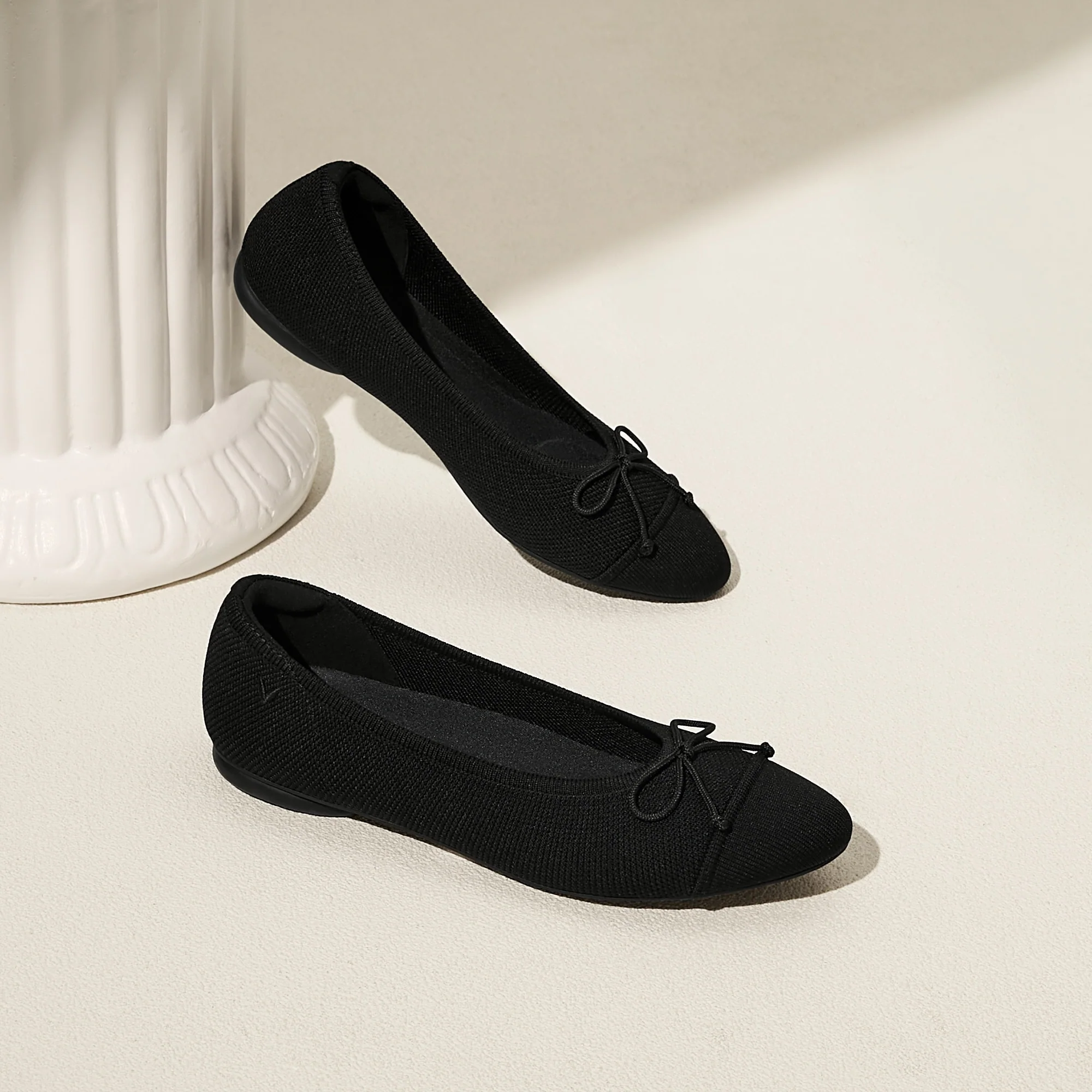 Almond-Toe Bow Flats (Tiana)