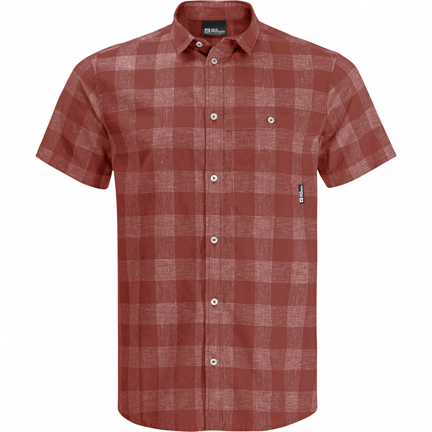 Jack Wolfskin Highlands Shirt M Men (Barn Red)