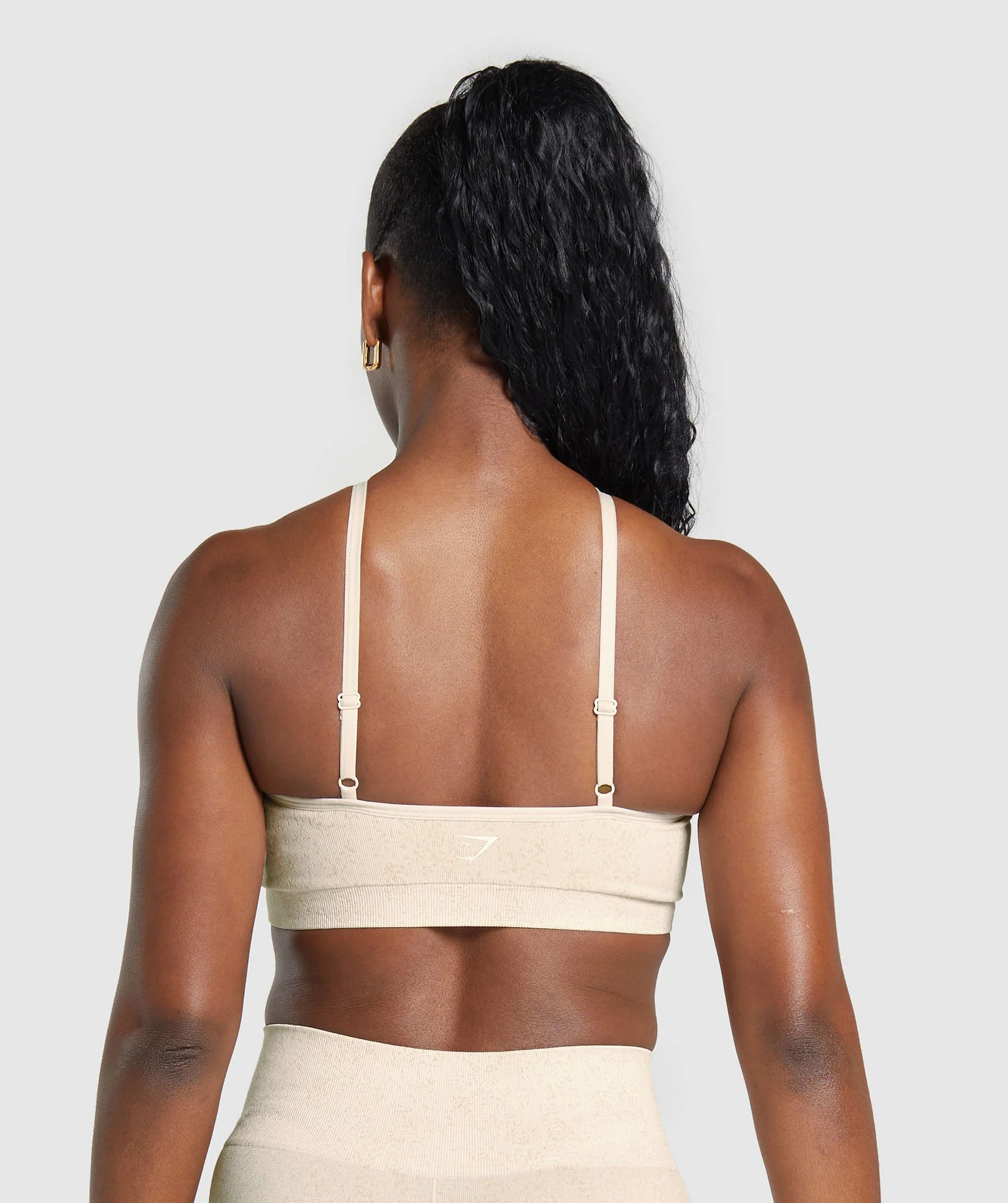 Adapt Fleck Seamless Halterneck Bralette Coconut White