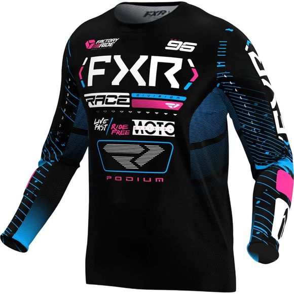 Maillot cross FXR PODIUM ENFANT 2026 - Noir / BleuRef : FXR0871