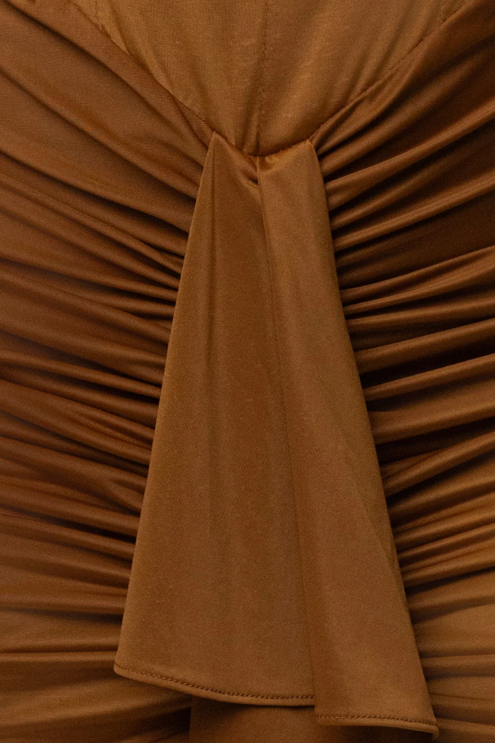 Tan Isabella Strapless Maxi Gown