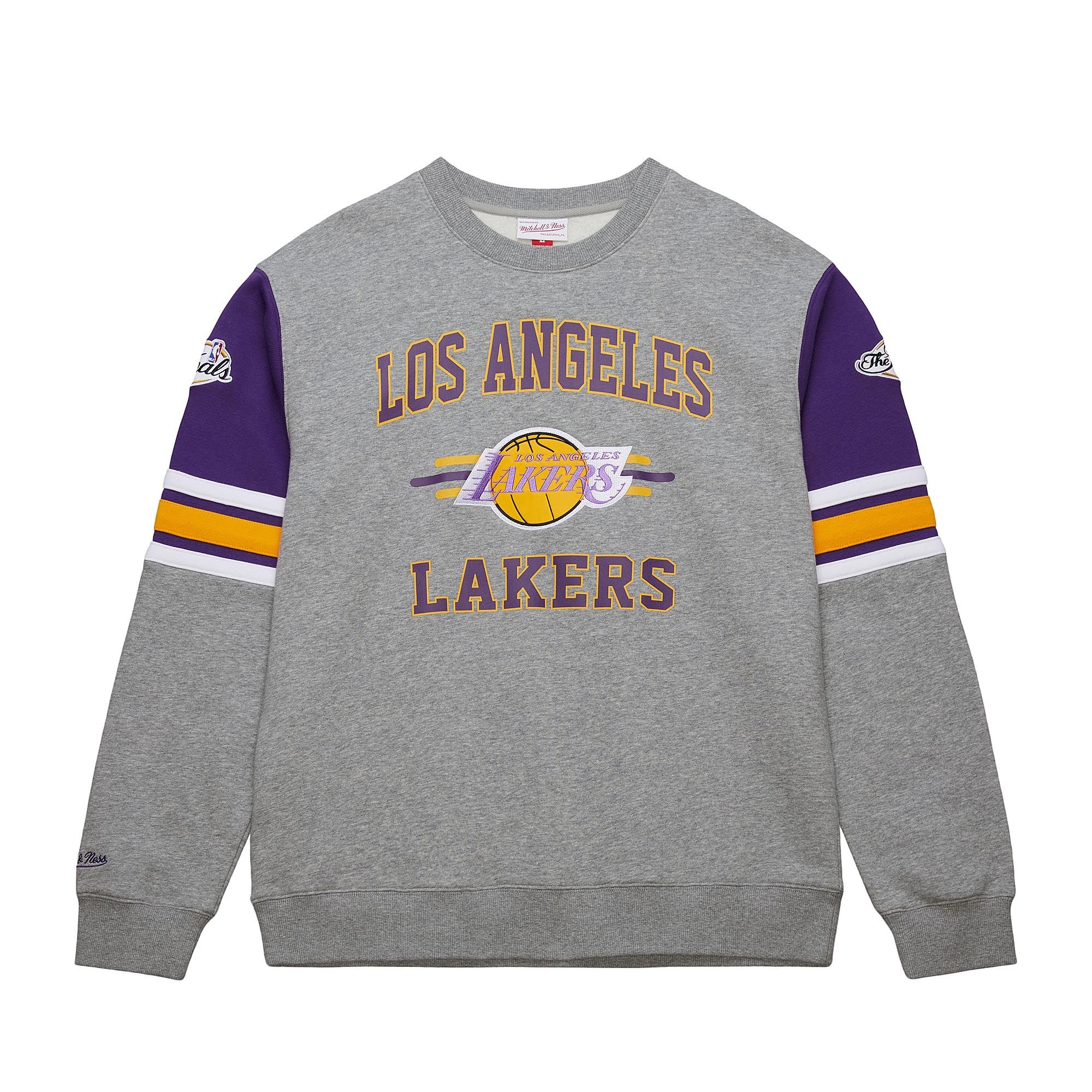 Los Angeles Lakers Mitchell & Ness All Over 4.0 Crew NBA Pullover Gray