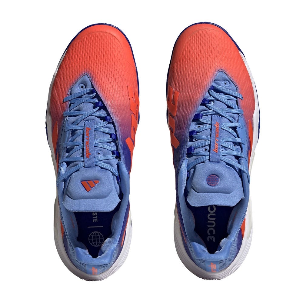 BLUE AND ORANGE ADIDAS BARRICADE CLAY HQ8424 SHOES