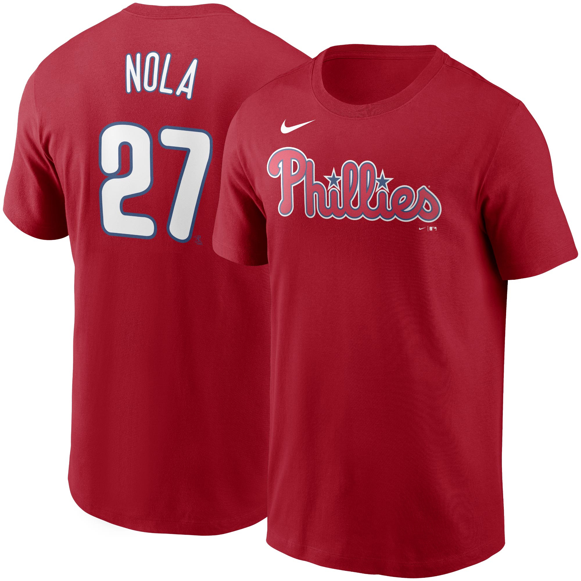 Aaron Nola #27 Philadelphia Phillies Nike Player MLB T-Shirt Red