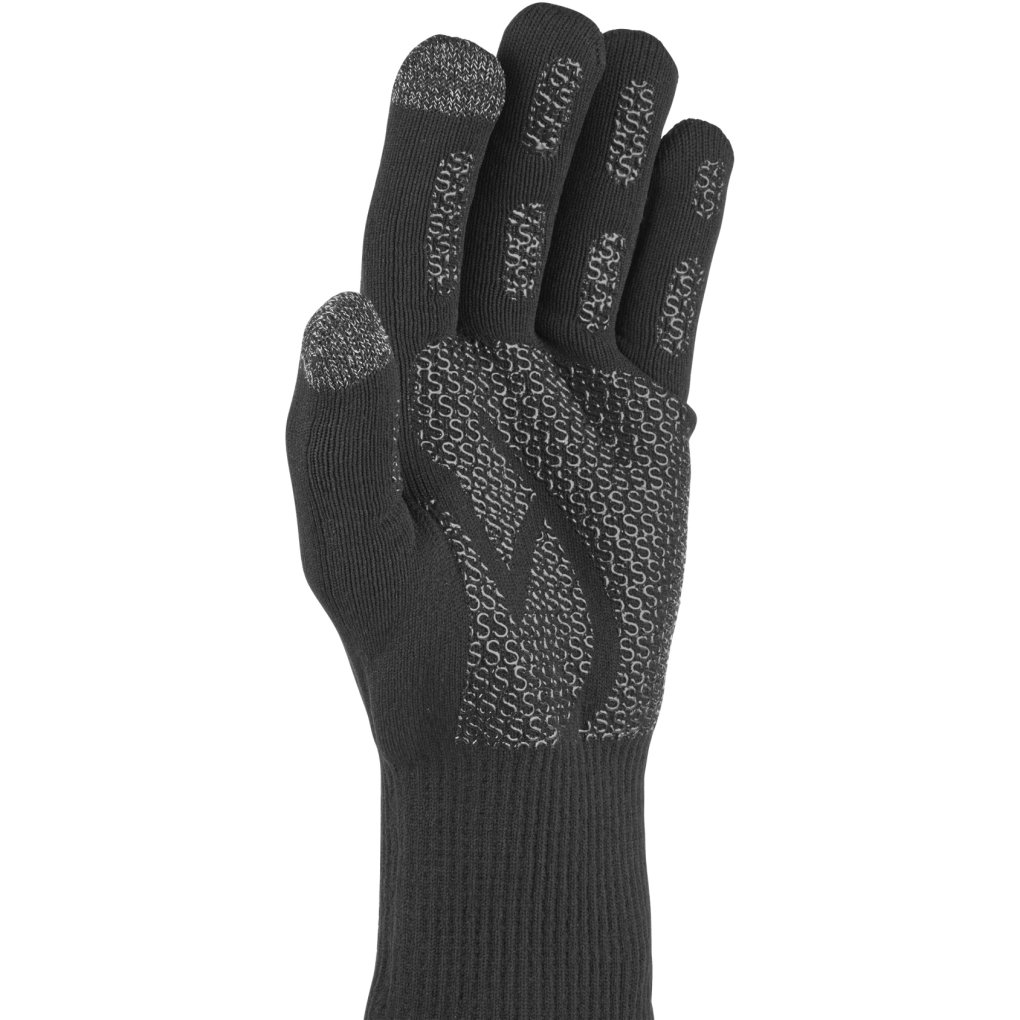 SealSkinz Anmer Waterproof All Weather Ultra Grip Knitted Gloves - Black
