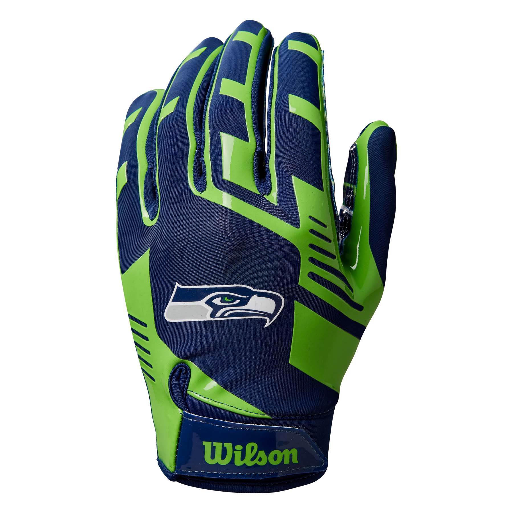 Seattle Seahawks Wilson Stretch-Fit NFL Receivers Gloves