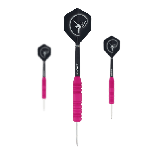 Unicorn Core Plus Rubberized Pink Steel Darts