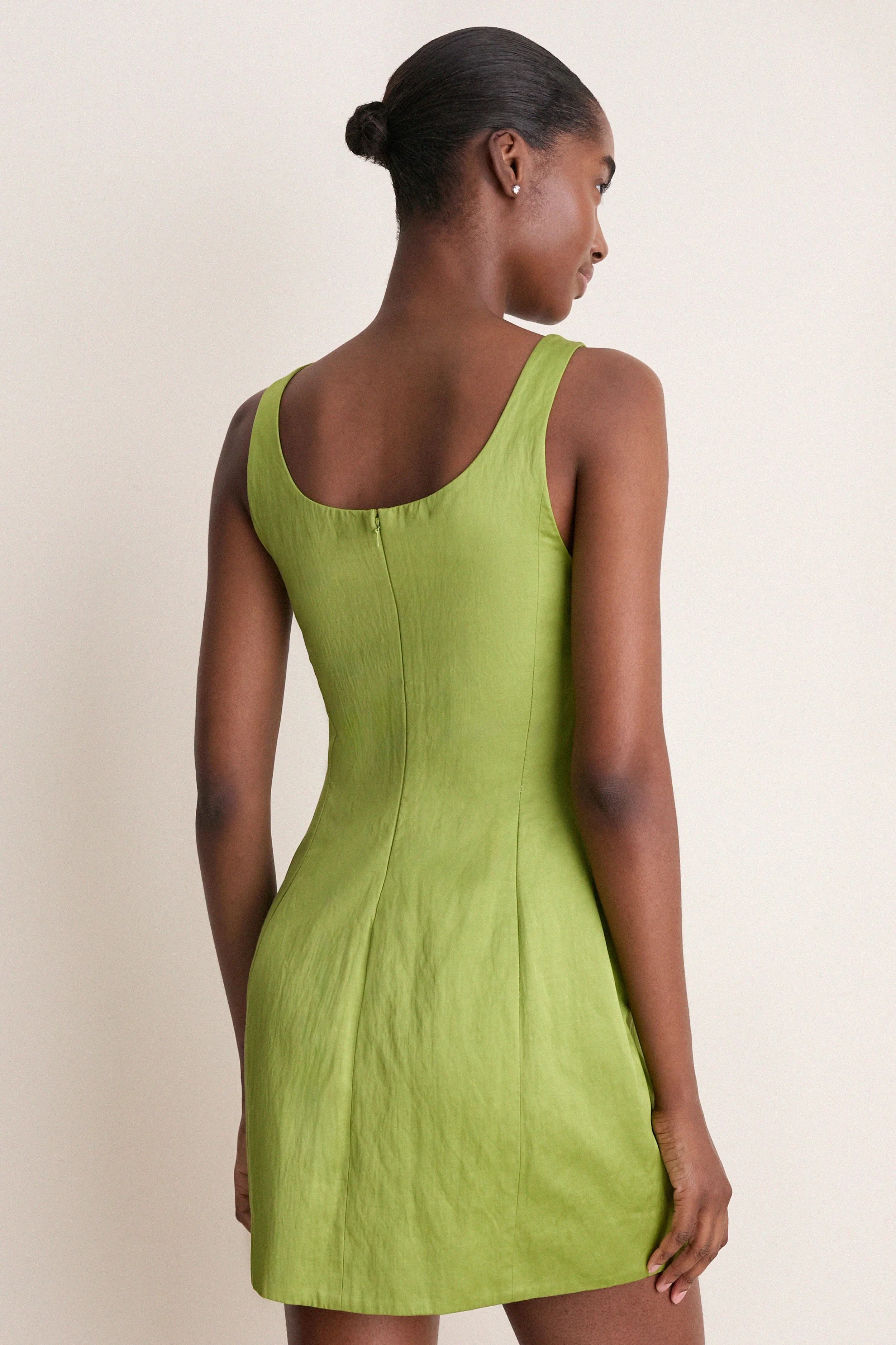 Meadow Green Faye Mini Dress
