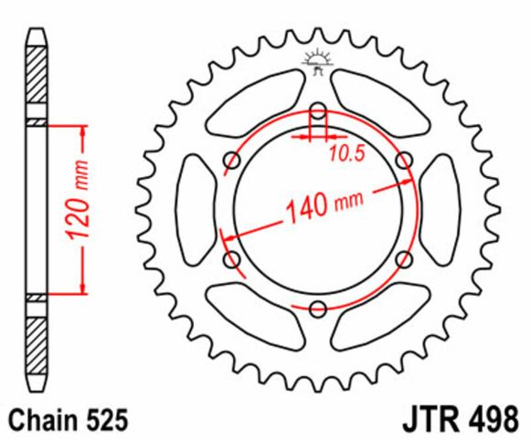 Couronne JT. acier standard 498 - 525Ref : JTC01322A / 1075068001