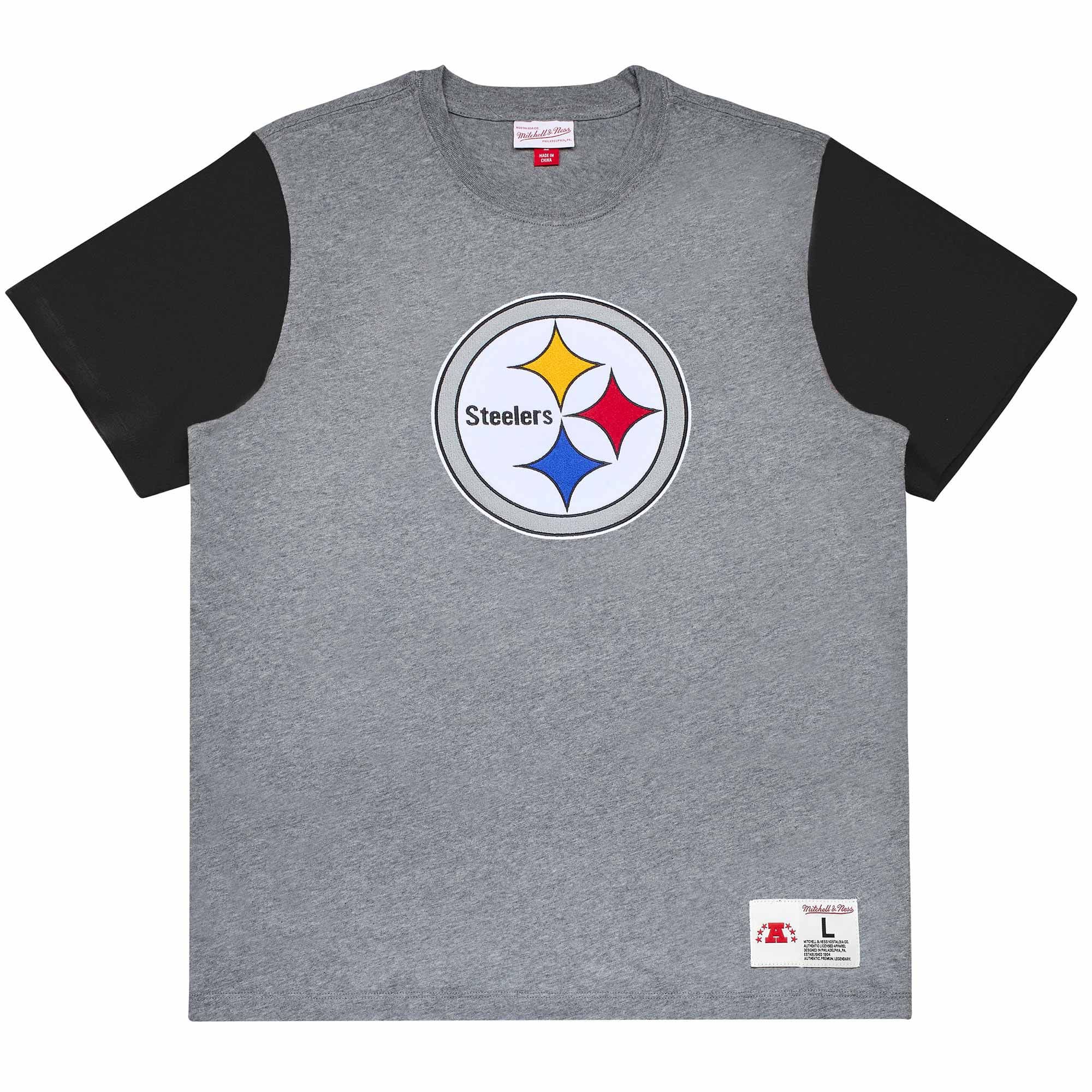 Pittsburgh Steelers Mitchell & Ness Color Blocked NFL Throwback T-Shirt