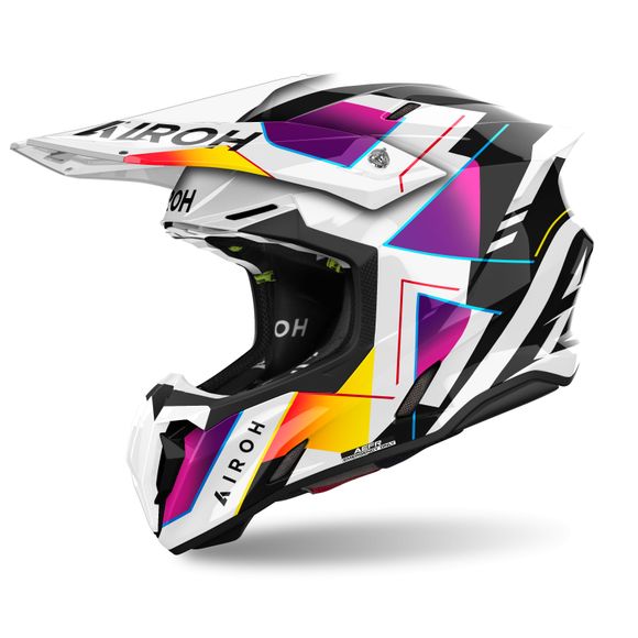 Casque cross Airoh TWIST 3 - RAINBOW 2024 - Noir / BlancRef : AR1365