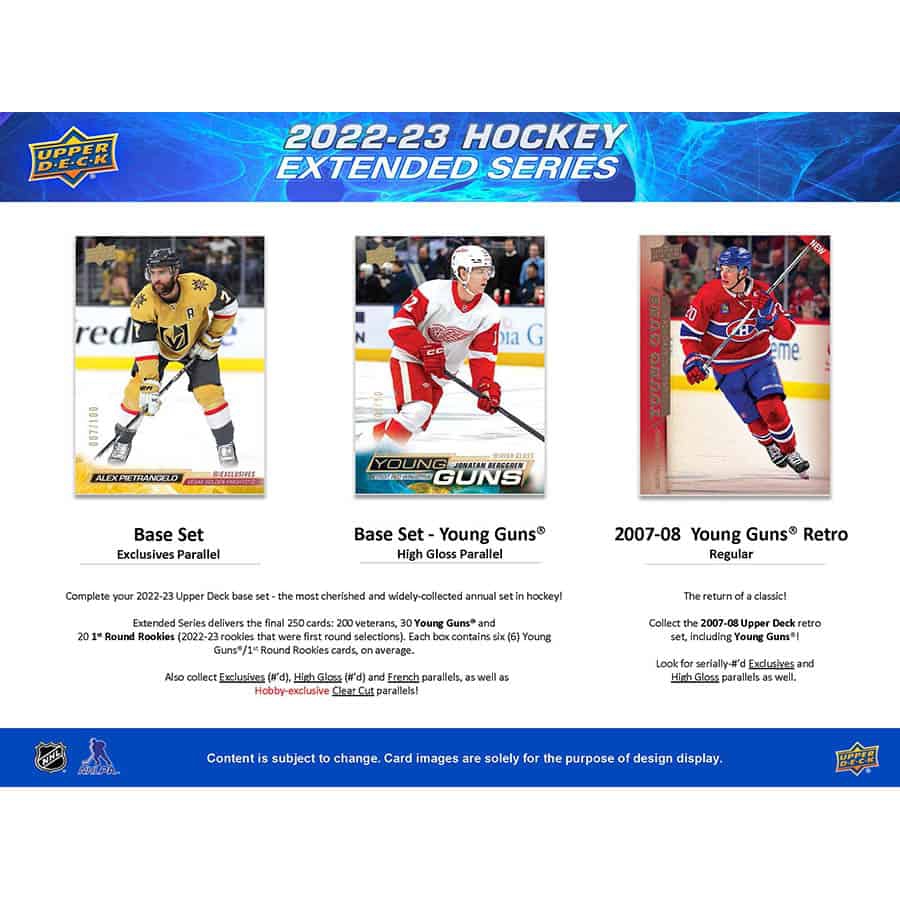 2022/23 Upper Deck Extended Series Hockey NHL Hobby Box