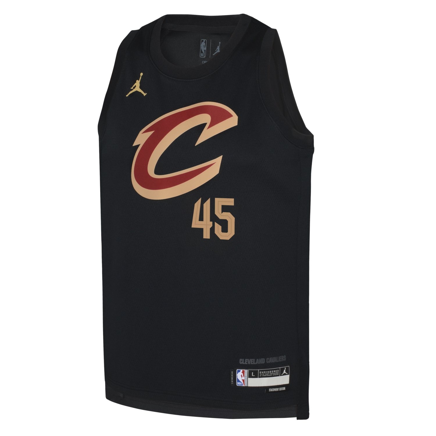 Donovan Mitchell #45 Cleveland Cavaliers Statement Swingman NBA Jersey Black (YOUTH)