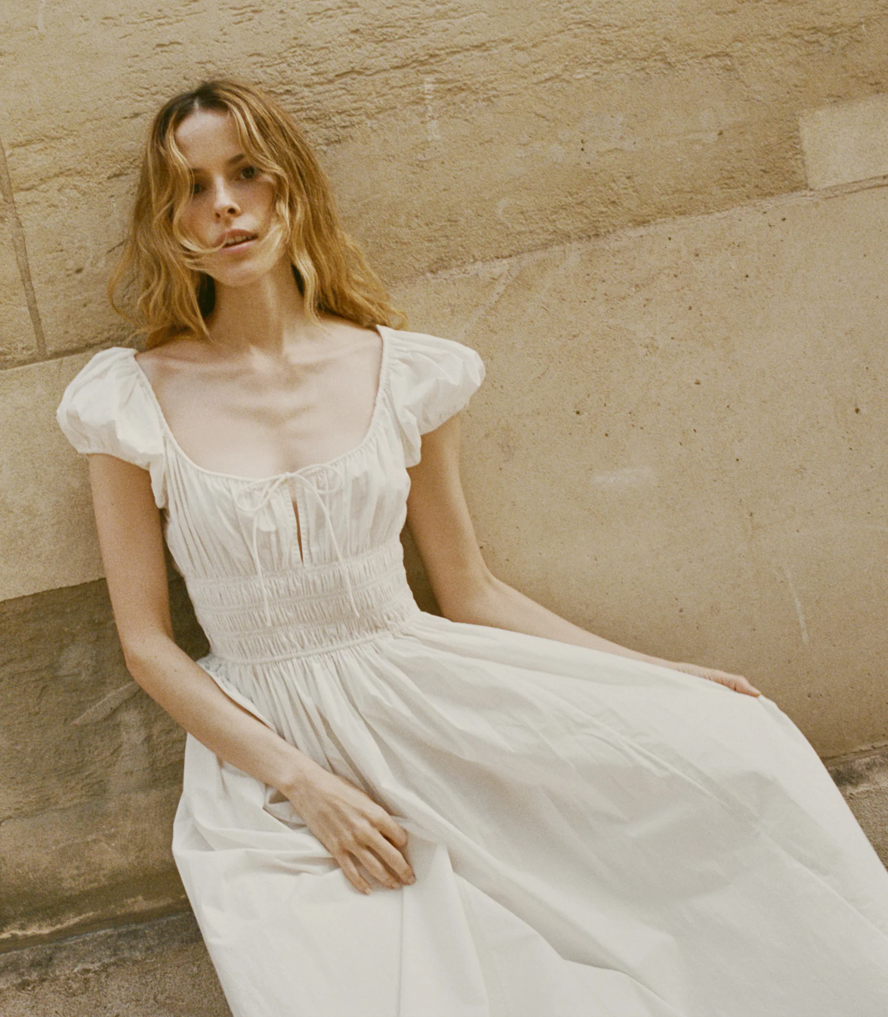 Quinn Midi Dress - Salt