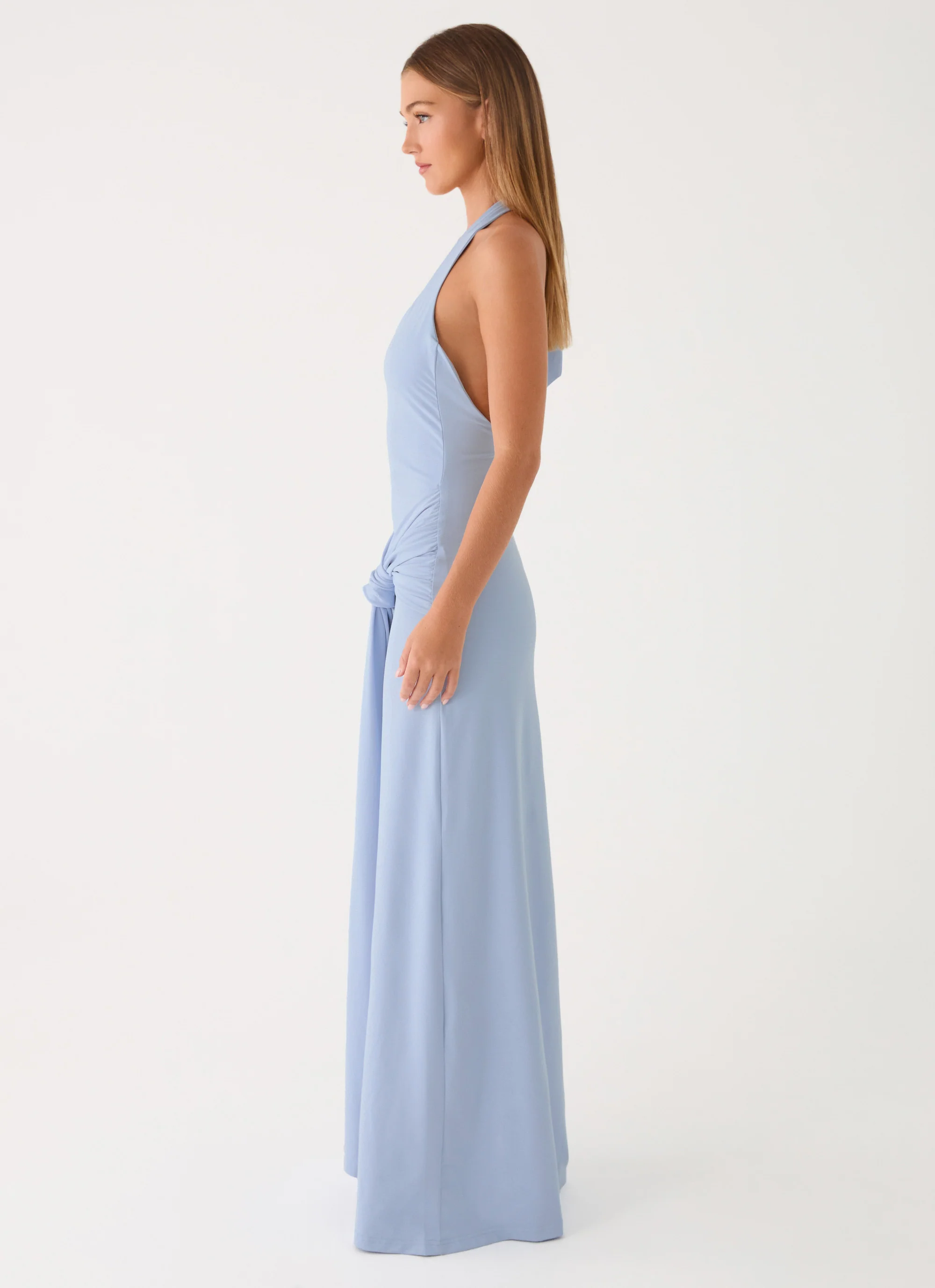 Cristal Halter Maxi Dress - Blue