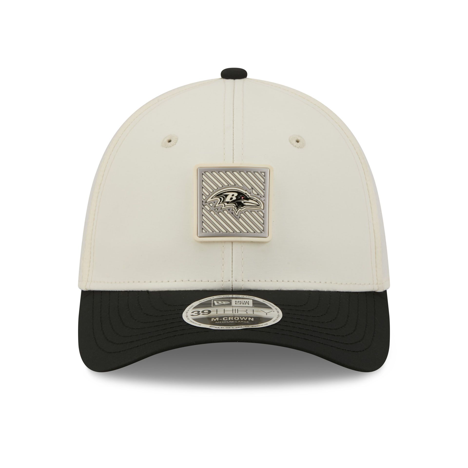 Baltimore Ravens 2026 NFL Training Camp 39THIRTY Flex Cap Cream/Black
