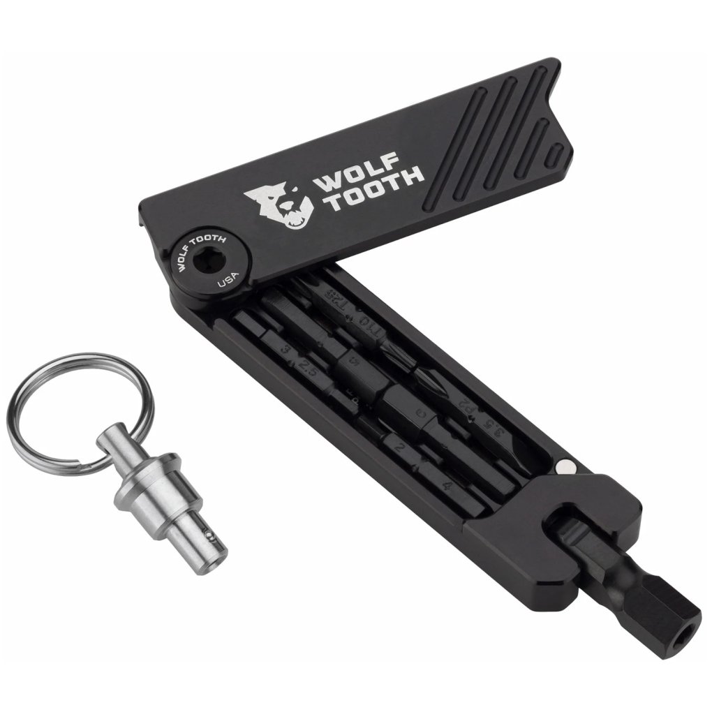 Wolf Tooth 6-Bit Hex Wrench Keyring Multitool - black