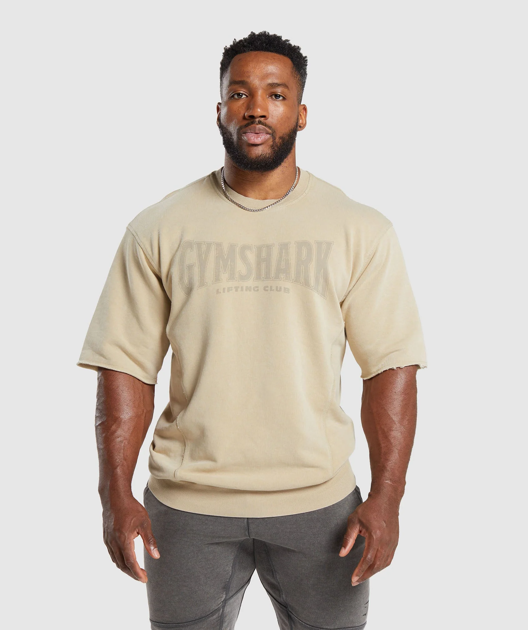 Heritage Washed Short Sleeve Crew Desert Beige