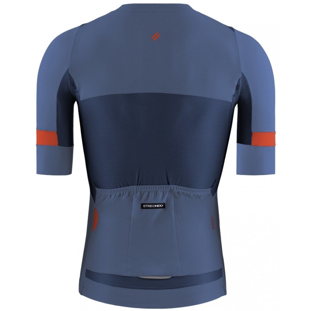 Etxeondo Mendi Short Sleeve Jersey Men - Blue/Orange