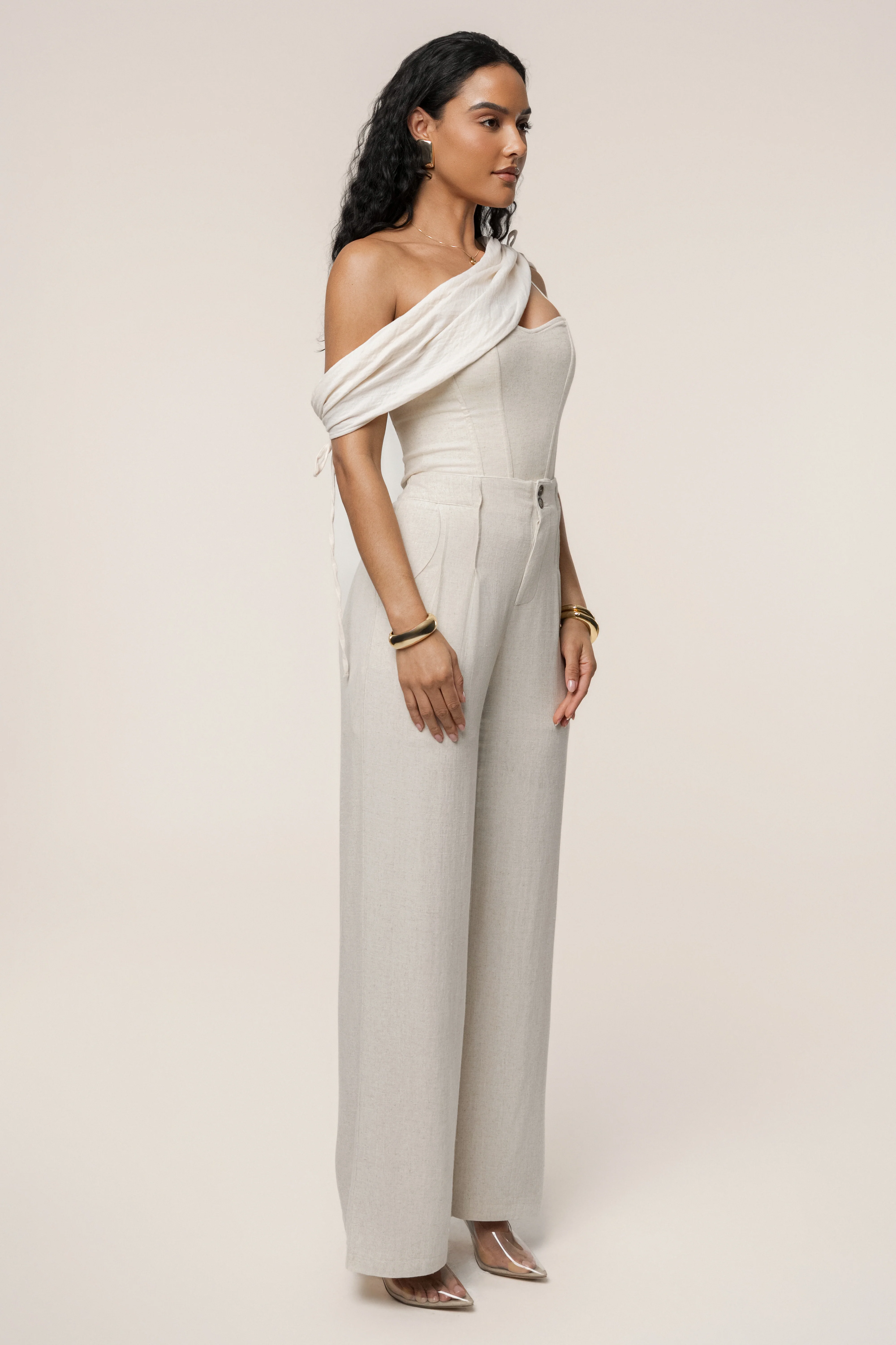 Natural New Obsession Draped Top