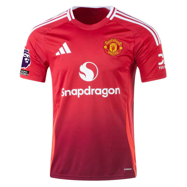 Manchester United Bruno Fernandes Home Jersey w/ EPL + No Room For Racism 24/25 (MUFC Red)