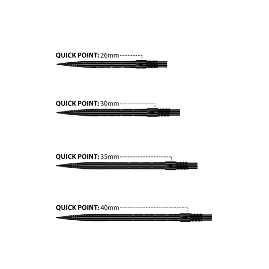 Harrows Quick Point Micro Ridge Dart Tips - Black