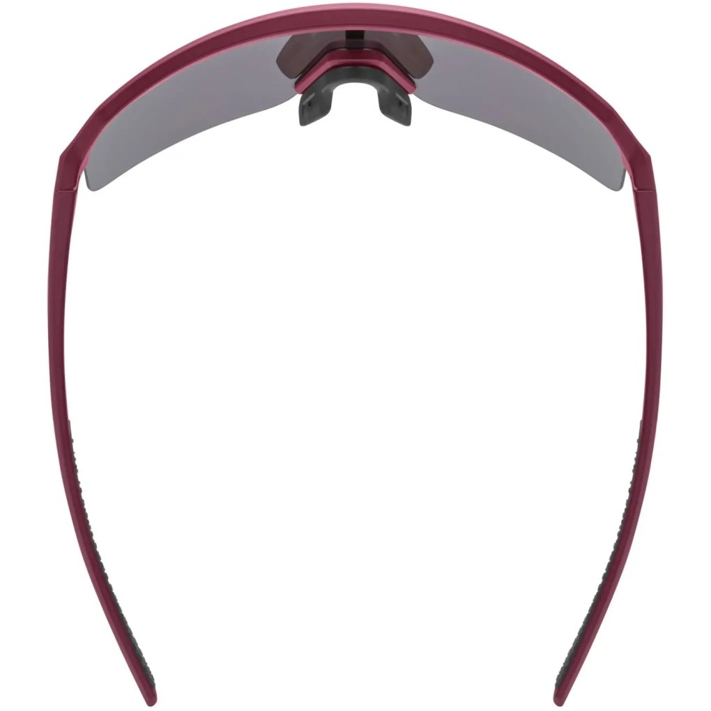 Uvex ramp Cycling Glasses - burgundy matt/mirror rose