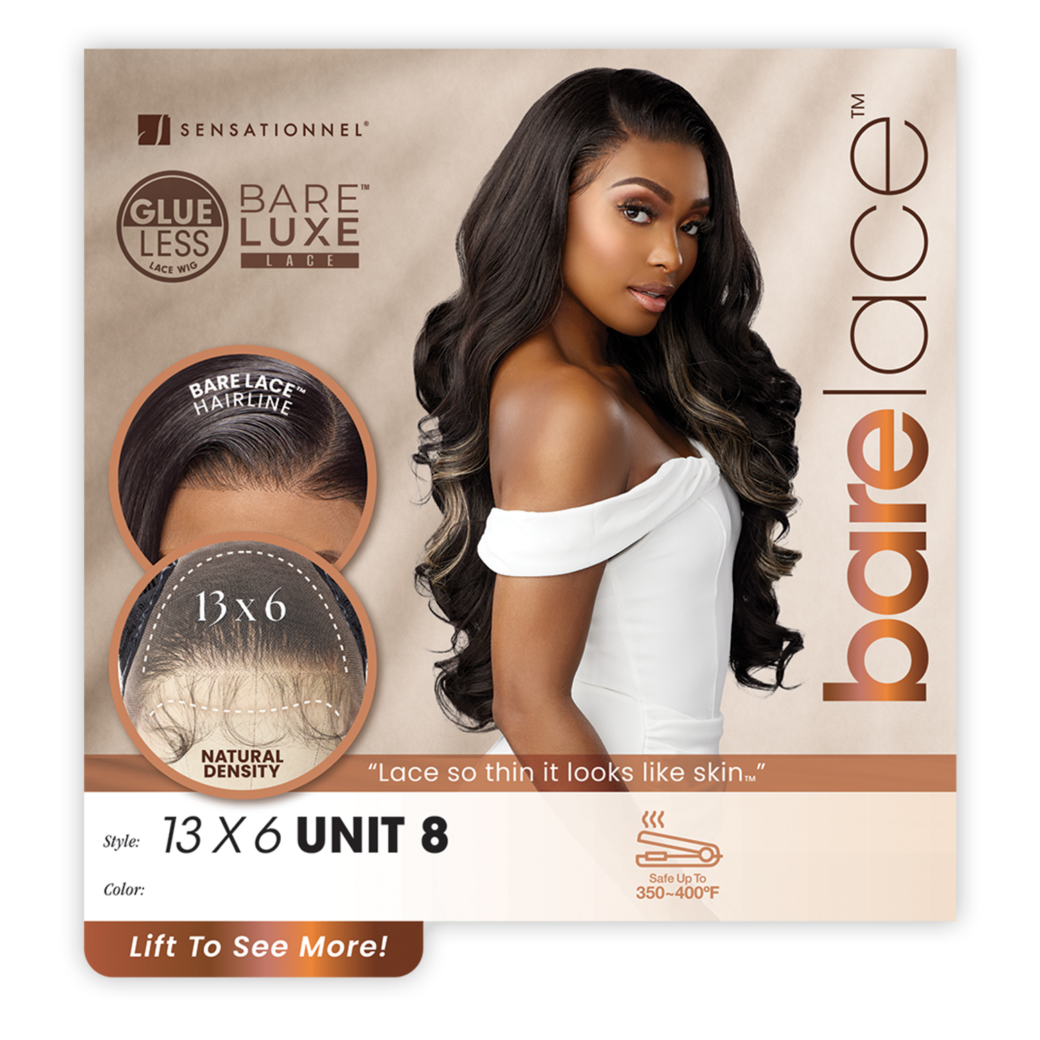 Sensationnel Lace Front Wig BareLace Glueless 13X6 Unit 8