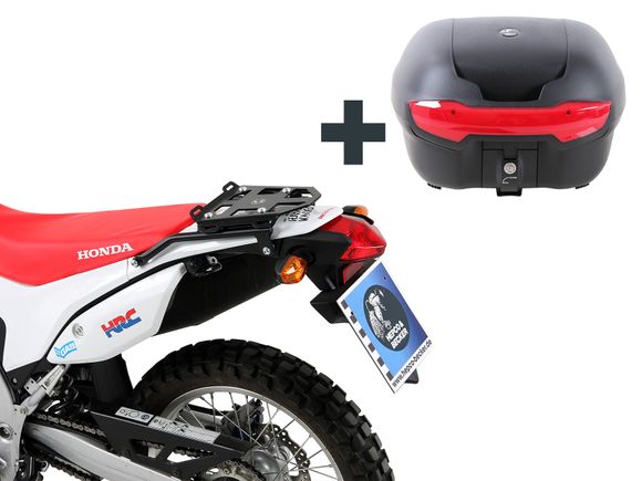 Top case Hepco & Becker Journey 40 Kit complet avec support - noirHONDA 250 CRF 250 L RALLY ABS (MD44) - 2017 - 2018Ref : HBE06270A / 6609511 01 01-089 bl
