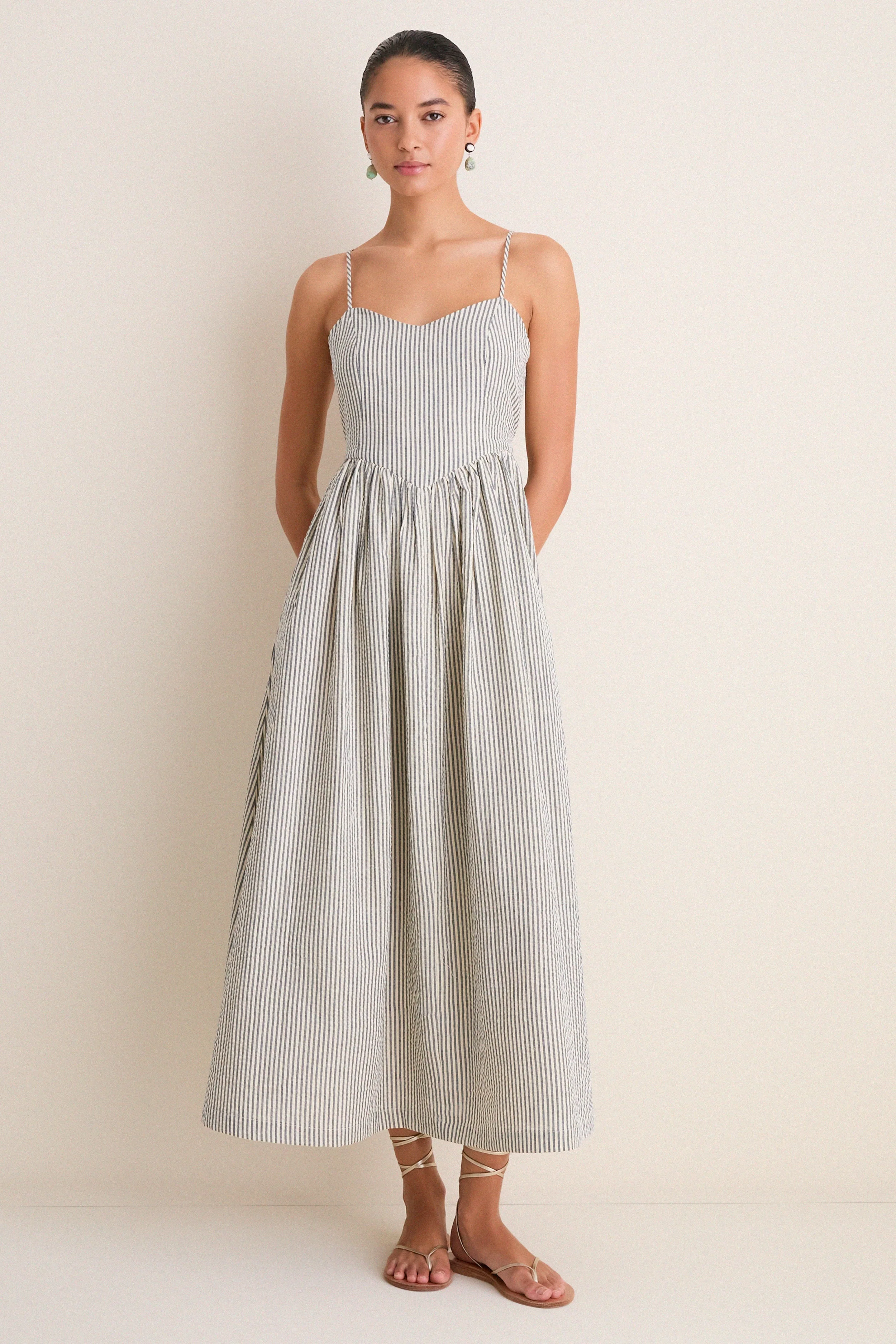 Newburyport Stripe Cotton Day Dress