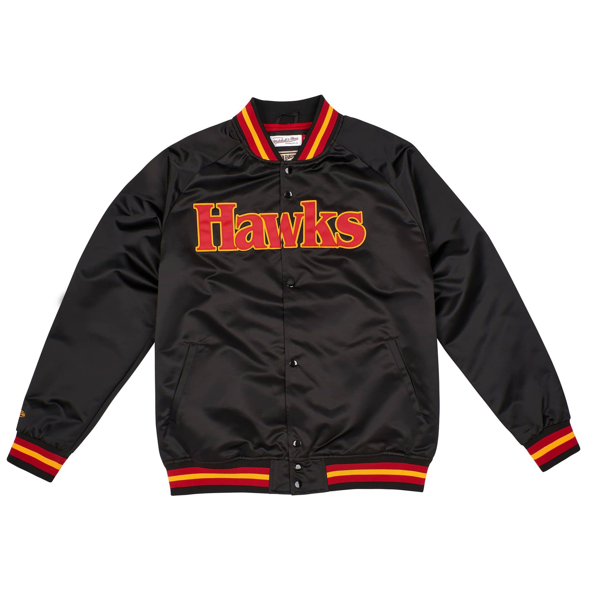 Atlanta Hawks Mitchell & Ness Lightweight Satin NBA Jacket Black