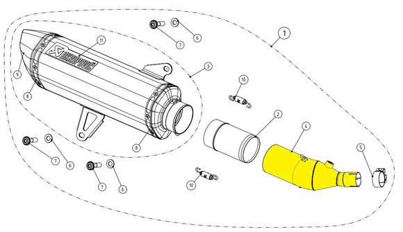 Akrapovic connection tube connectionRef: Sa00067A / 18120567