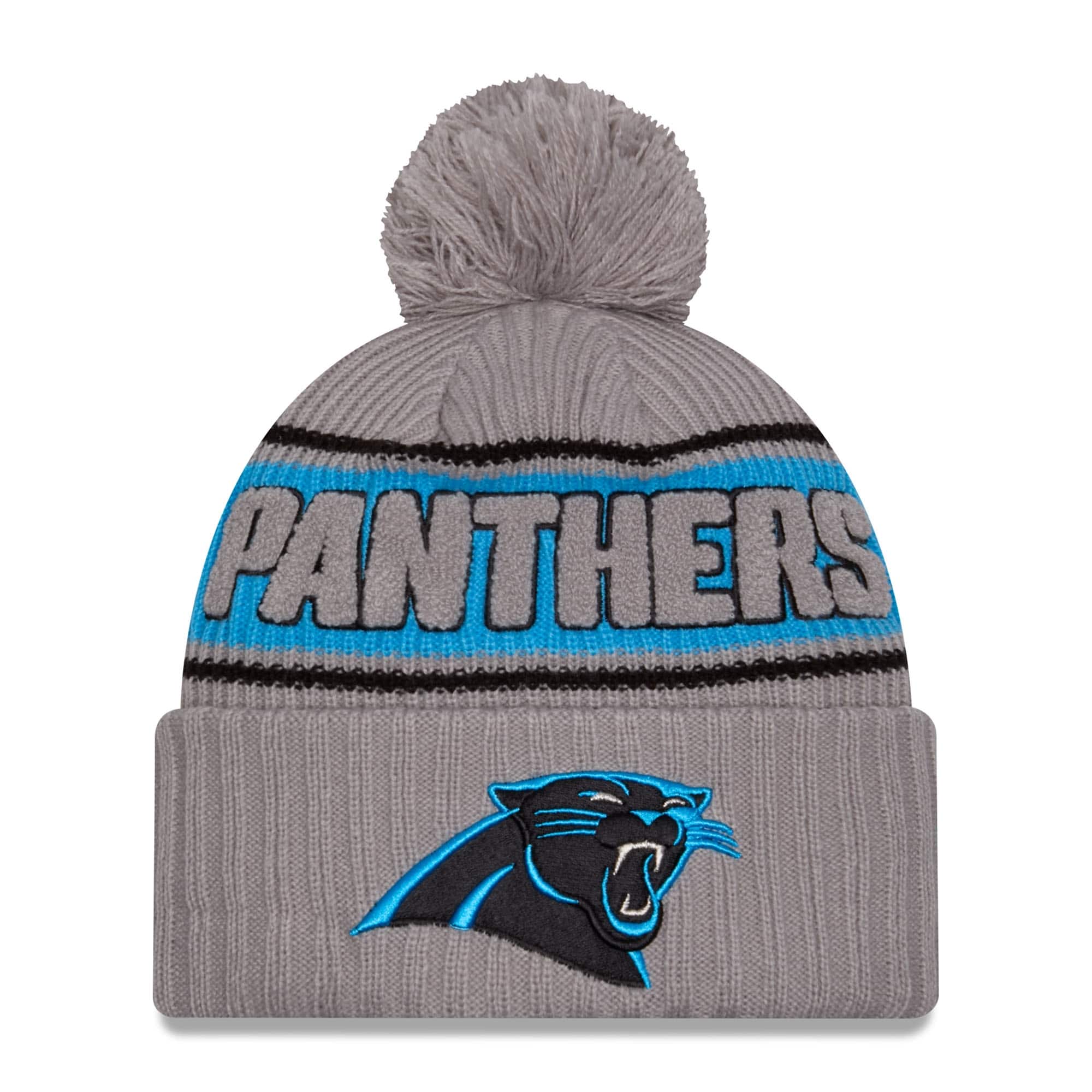 Carolina Panthers 2024 NFL Sideline New Era Sport Knit Hat Gray