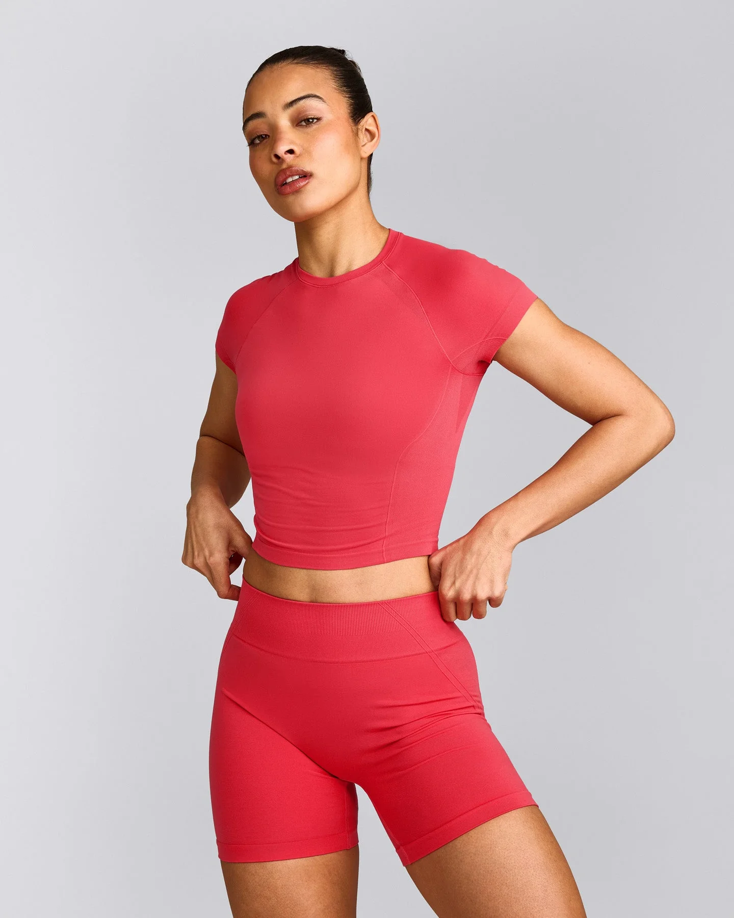 Oner Seamless Fitted Top | Light Charged Pink