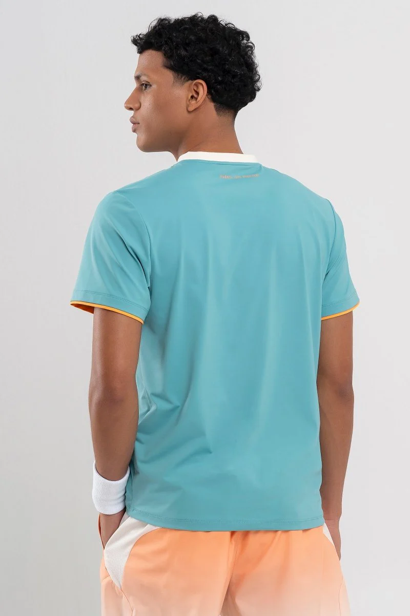 Men's PRO turquoise polo shirt