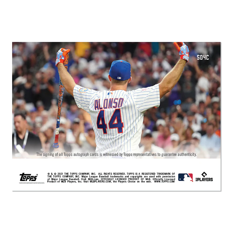 On-Card Auto # to 25 - Pete Alonso - 2021 MLB TOPPS NOW® Card 504C