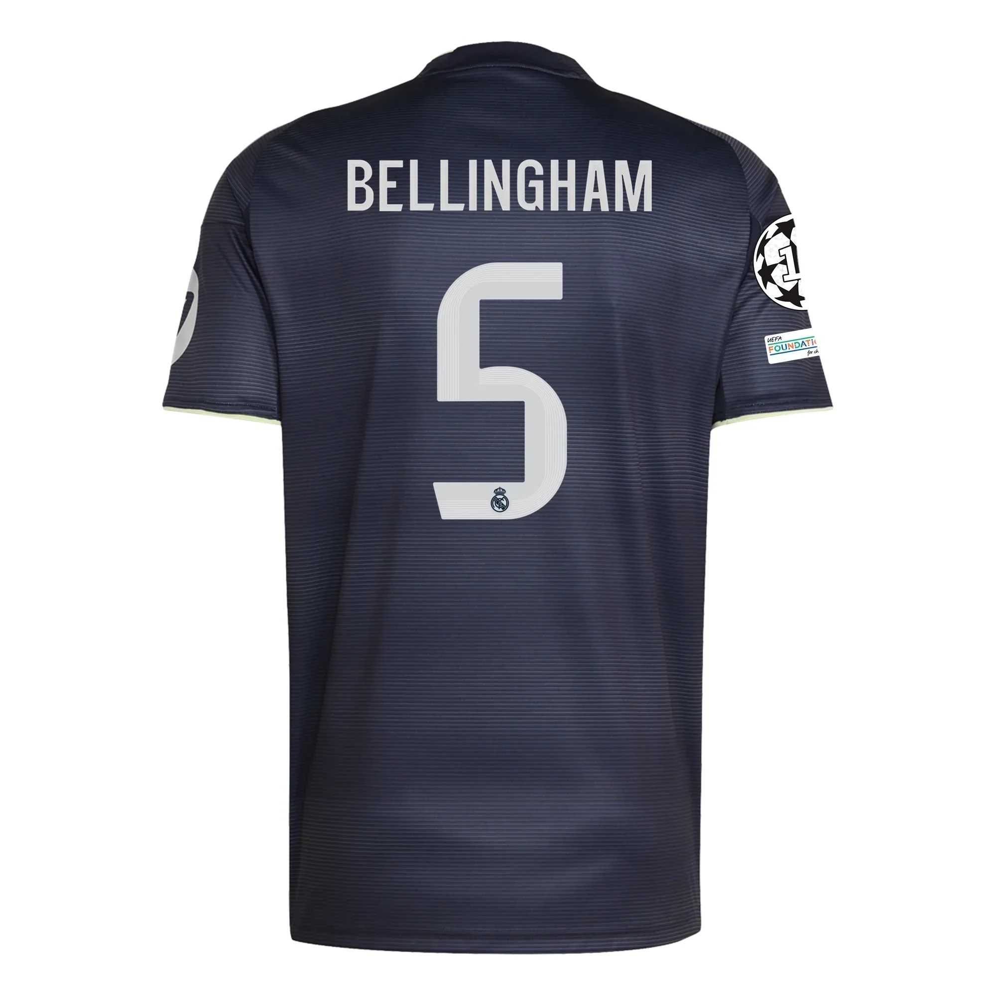 Bellingham Real Madrid 25/26 Away Jersey w/ Champions League Patches (Legend Ink)