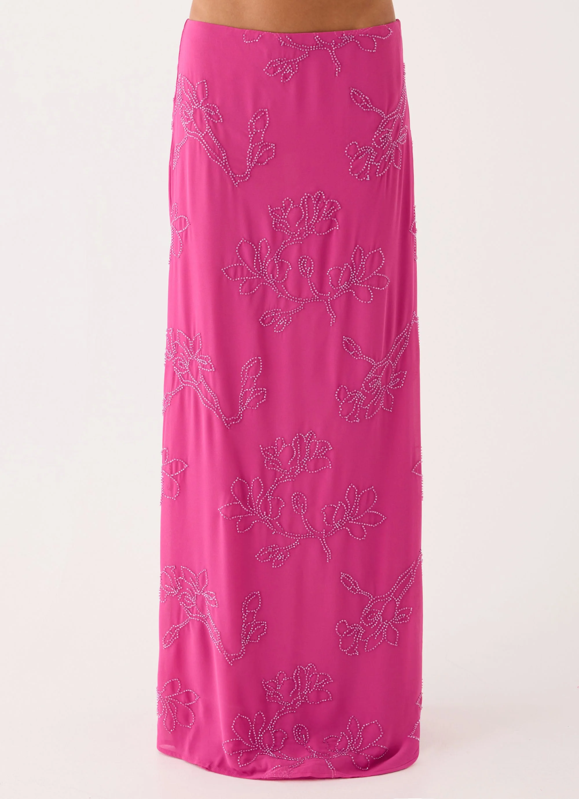 Secret Spot Maxi Skirt - Berry Kiss