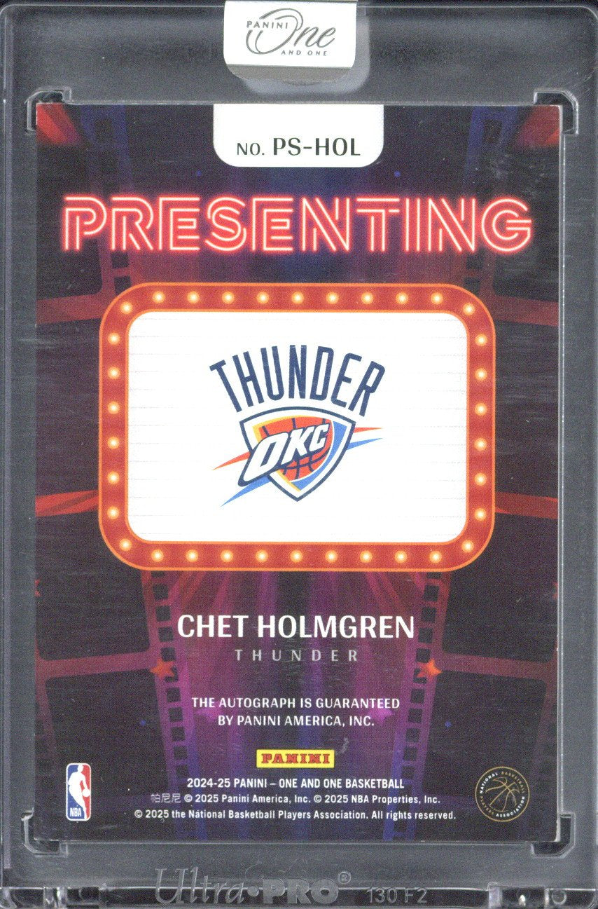 2024 Panini One and One Basketball Chet Holmgren Autograph /49
