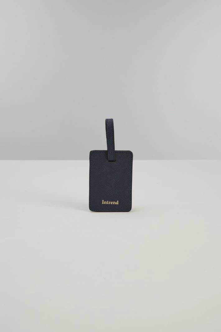 Leather label holders - NIGHT BUE GOLD