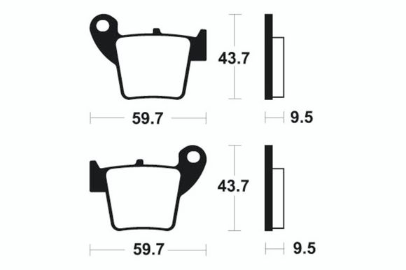 Tecnium MX/Quad sintered metal brake pads - MO277Ref: Te02304A / 1022870