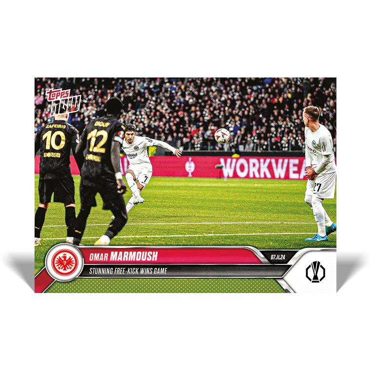 Omar Marmoush - Stunning free-kick wins game - 24/25 UEL Topps NOW® Card 6