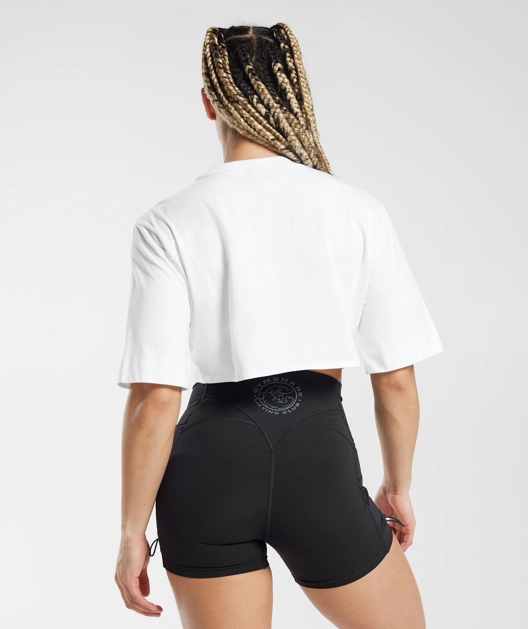 Cotton Boxy Crop Top White