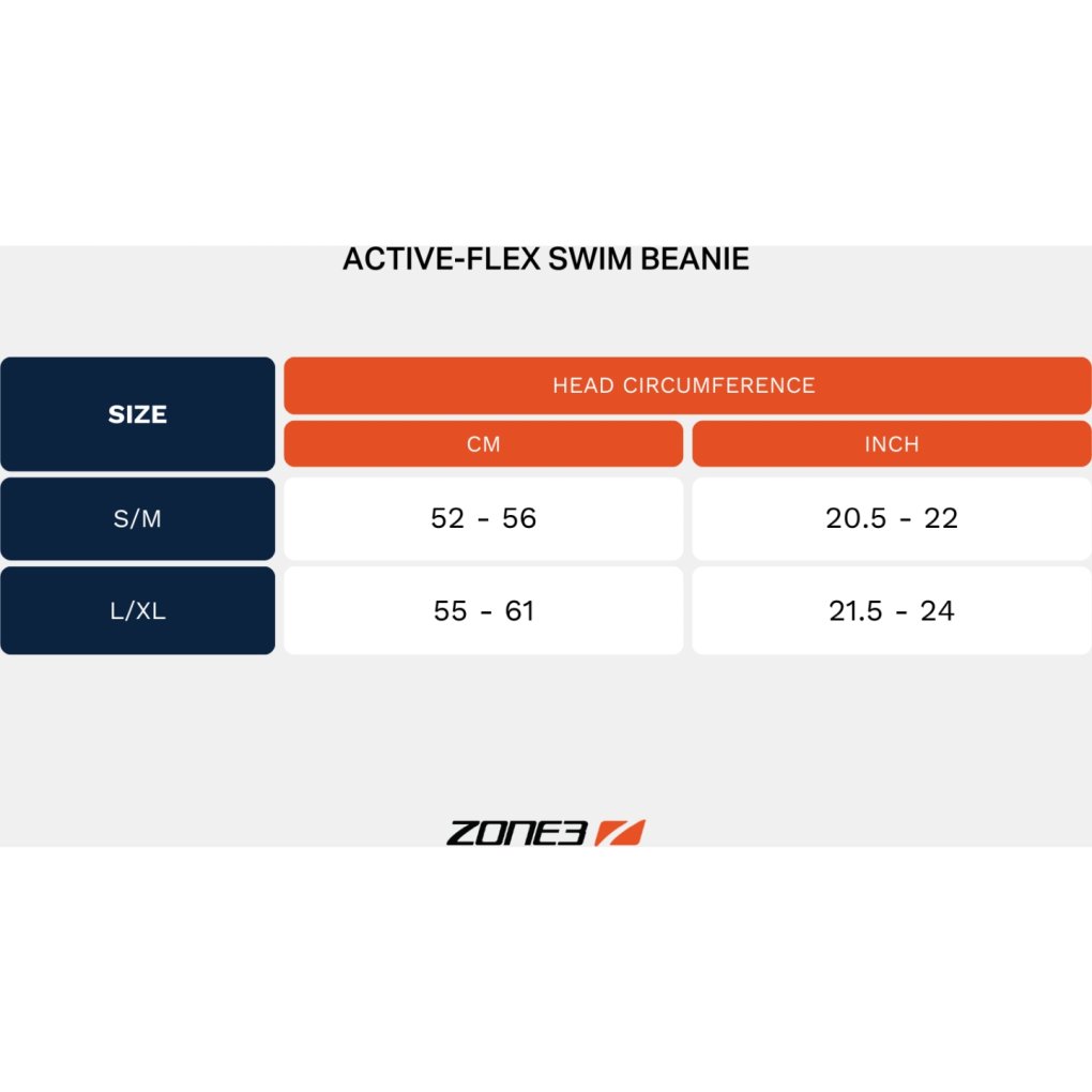 Zone3 Active-Flex Swim Beanie - grey/orange