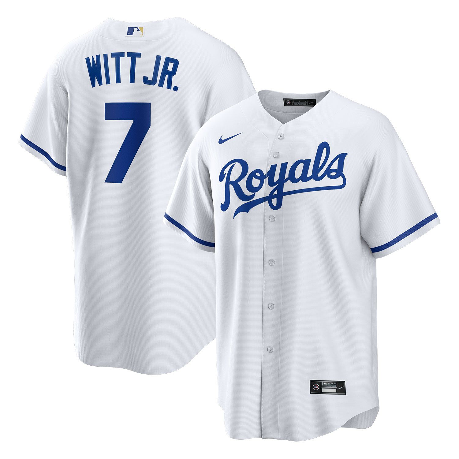 Bobby Witt Jr. #7 Kansas City Royals Nike MLB Jersey White