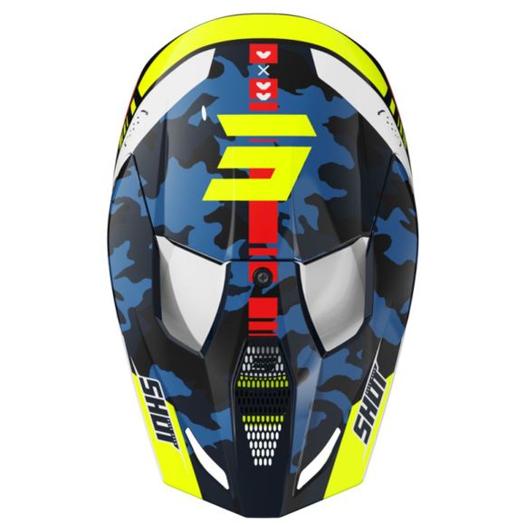 Casque cross Shot FURIOUS ENFANT - FLASH - Bleu / JauneRef : SO3005